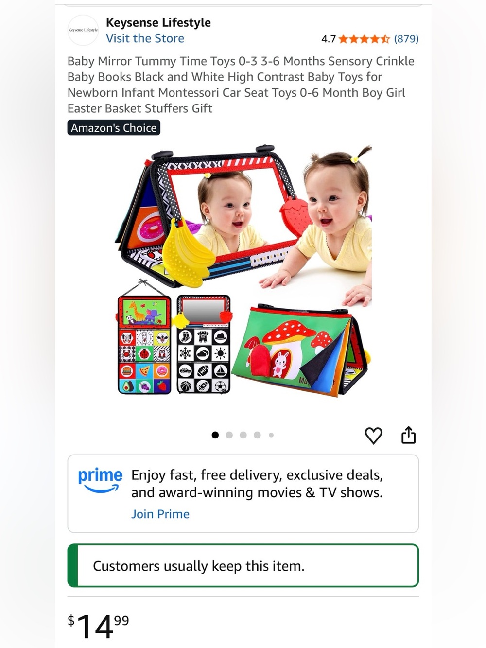 NWT! Baby Toys! Sassy Ring Stacker & Toy Mirror